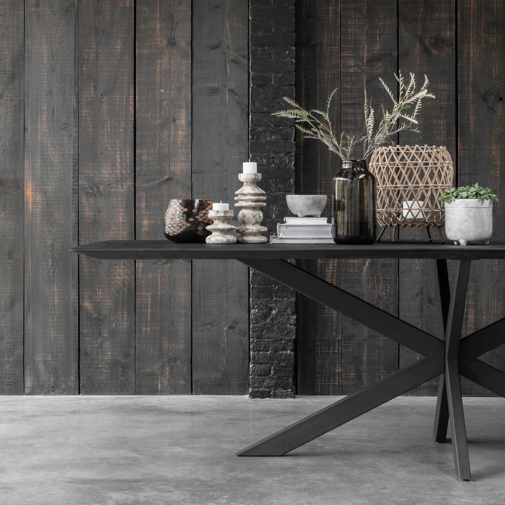 DTP Home Timeless Black Eettafel Curves 210 cm