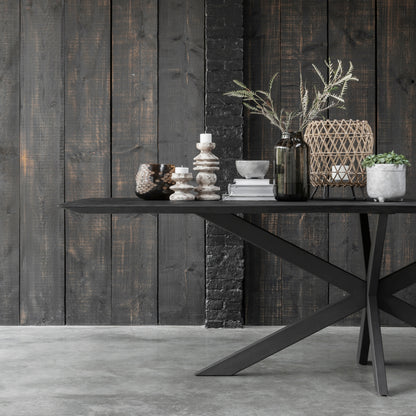 DTP Home Timeless Black Eettafel Curves 210 cm