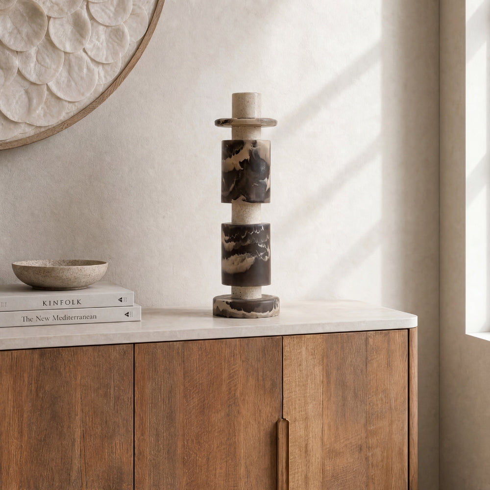 Decoratief Beeld Alba Hoog Zwart Crème MUST Living