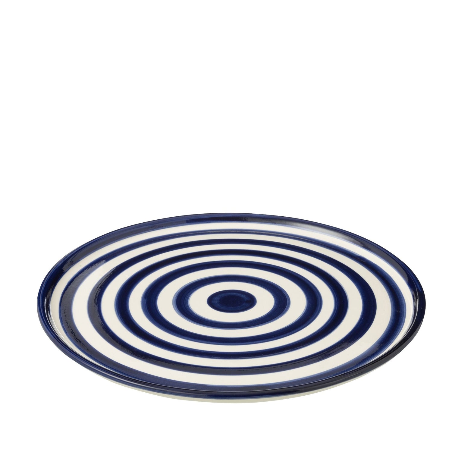 Dinerbord Granada Strepen Cobalt Blauw/Wit Keramiek J-Line