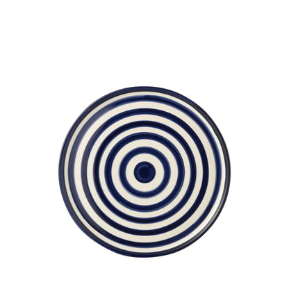 Dinerbord Granada Strepen Cobalt Blauw/Wit Keramiek J-Line
