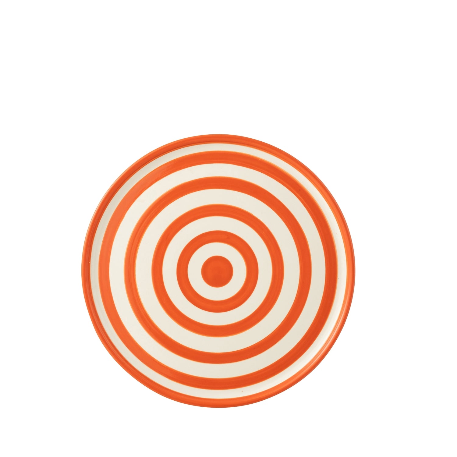 Dinerbord Granada Strepen Oranje/Wit Keramiek J-Line