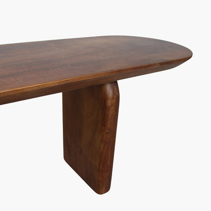 Eetkamerbank Bullnose Bruin Mangohout 180cm Raw Materials