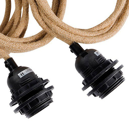 Plafondarmatuur met 3 fittings Naturel Zwart Bazar Bizar