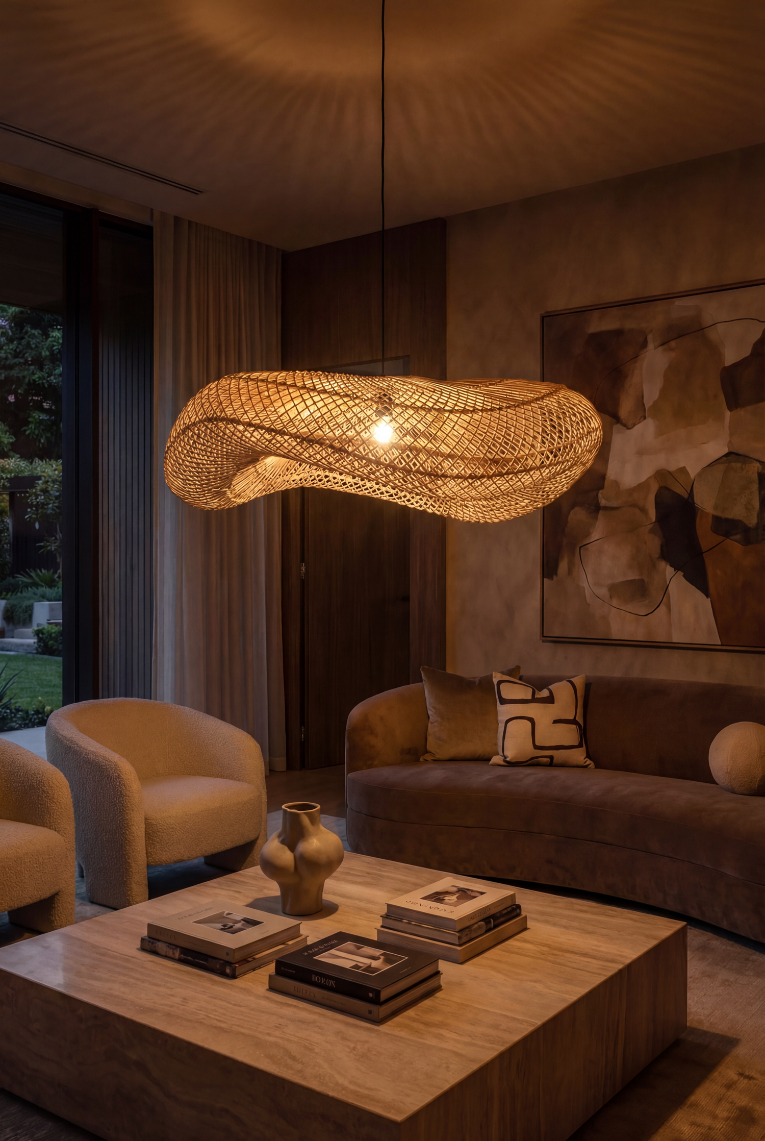 Hanglamp Wave Natural XL Raw Materials