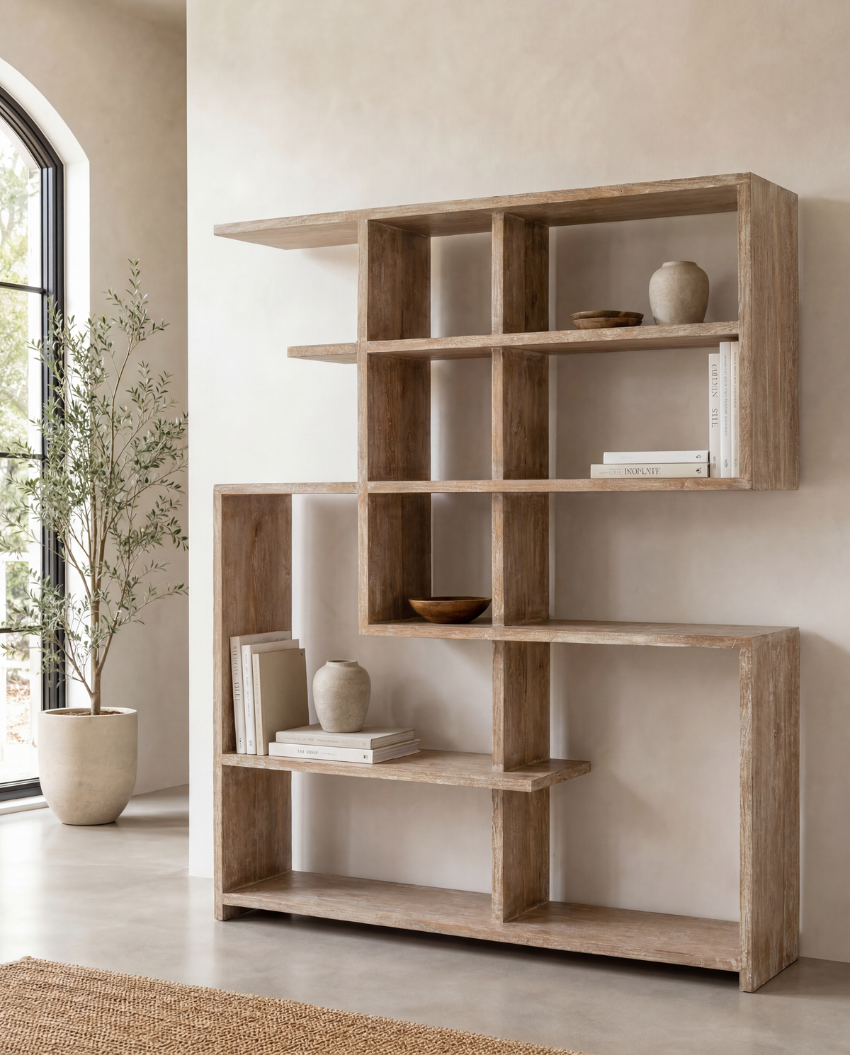 Boekenkast Jeronimo Mangohout Gebroken Wit J-Line