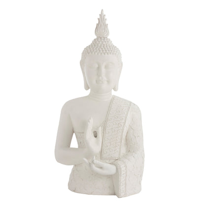 Groot Buddha Beeld Zen Wit 124cm J-Line