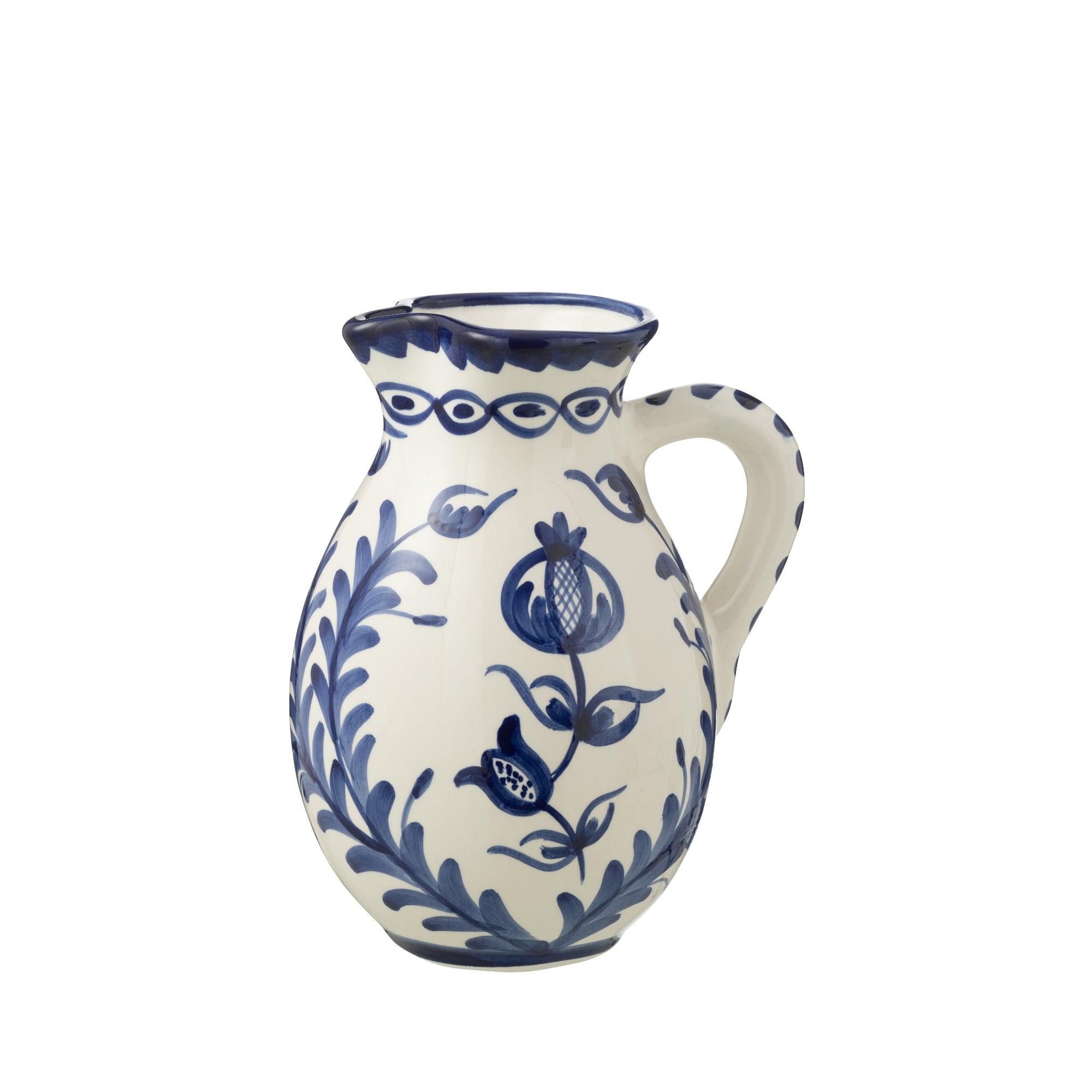 Grote Kan Granada Motief Cobalt Blauw/Wit Keramiek J-Line