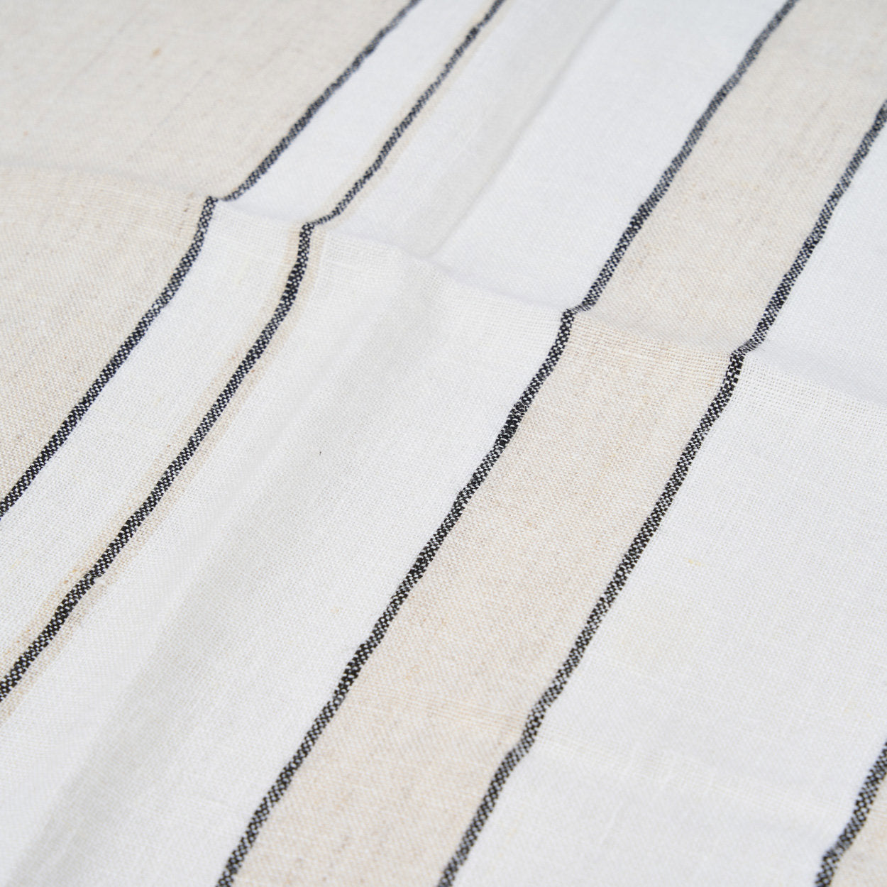 De Provence Servet - Natuurlijk Zwart Wit - 45x45