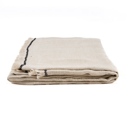 Het Tuscany Tafelkleed Naturel Zwart 150x300 Bazar Bizar