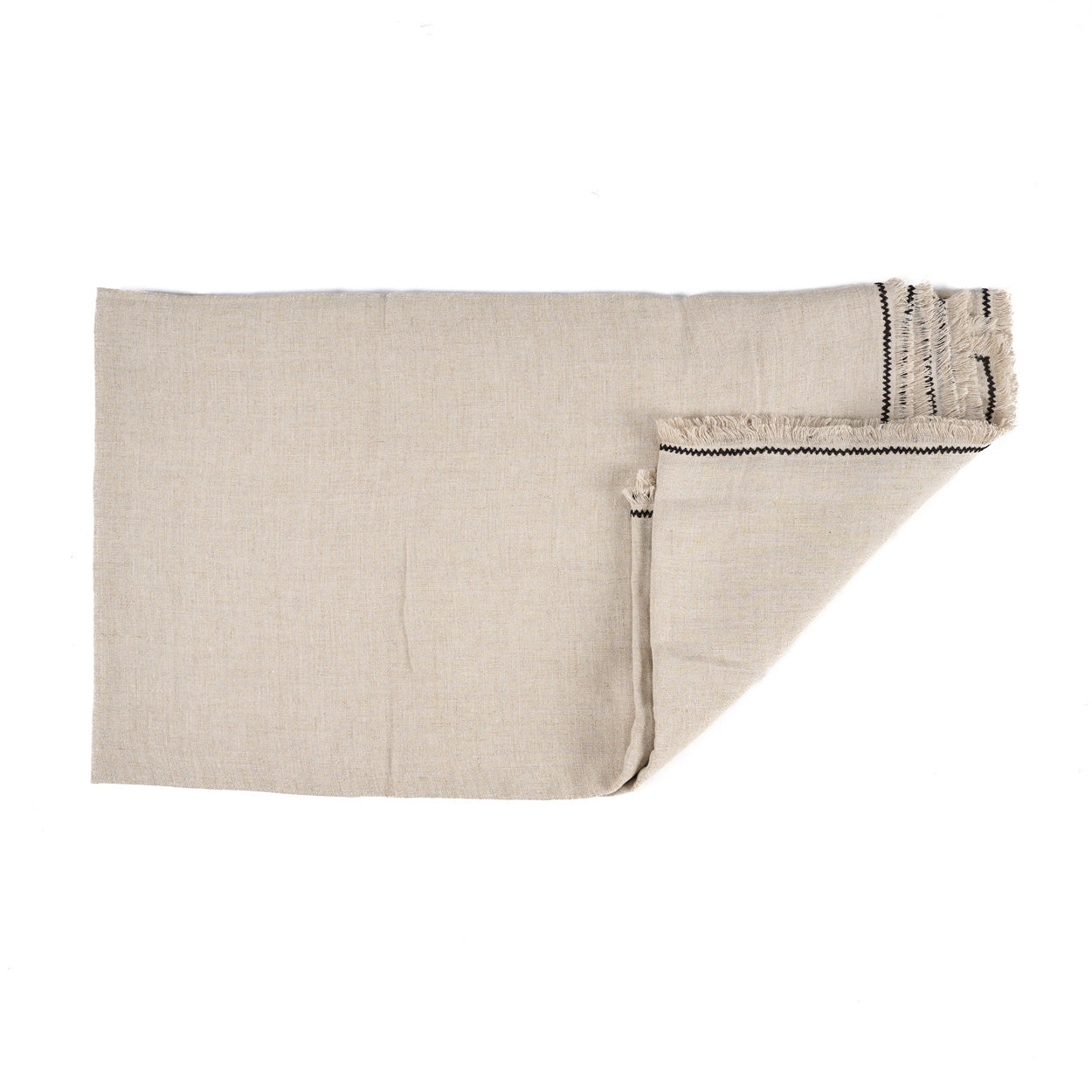 Het Tuscany Tafelkleed - Naturel Zwart - 150x300