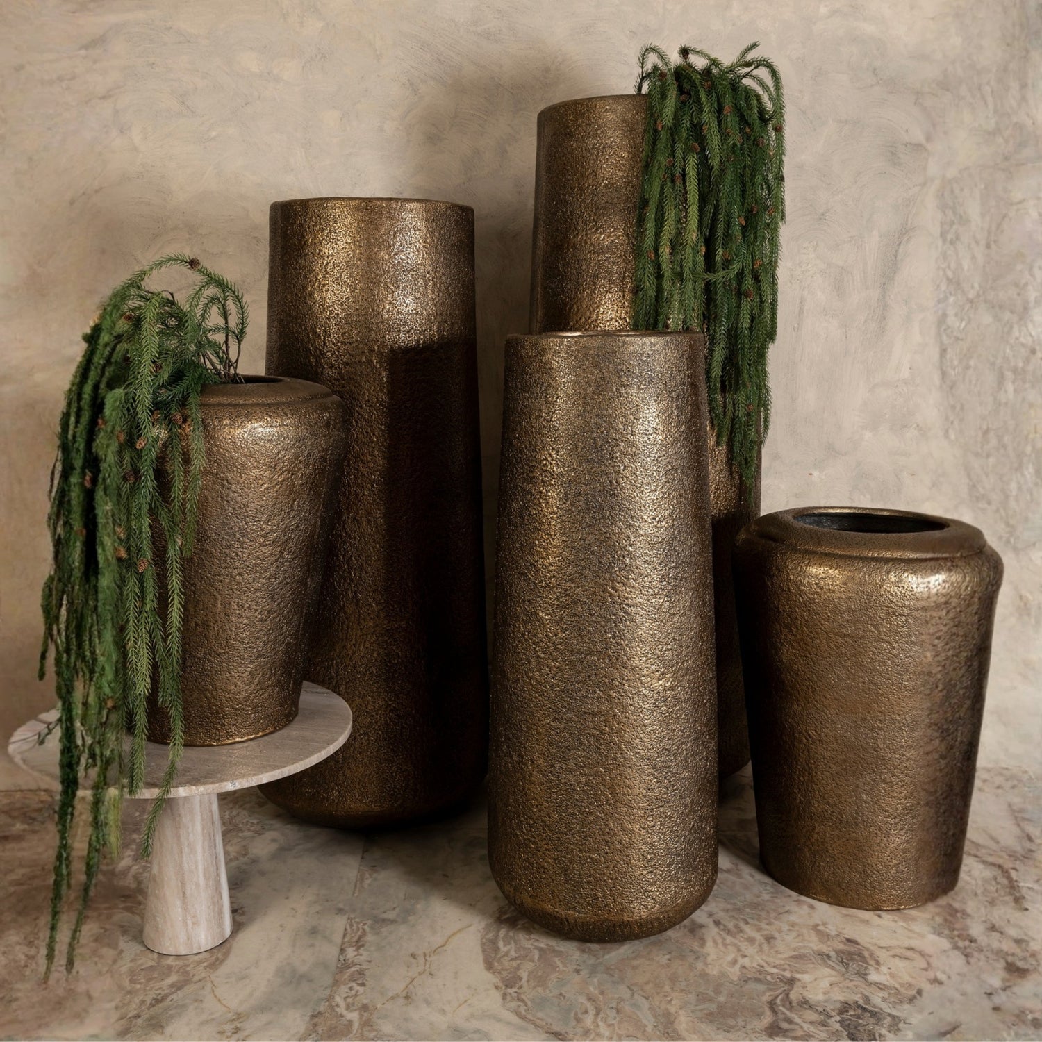 Kardine Exclusieve Antique Gouden Pot Medium PTMD