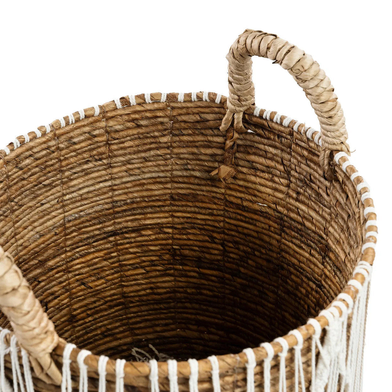 De Straight Stitched Macramé Mand - L