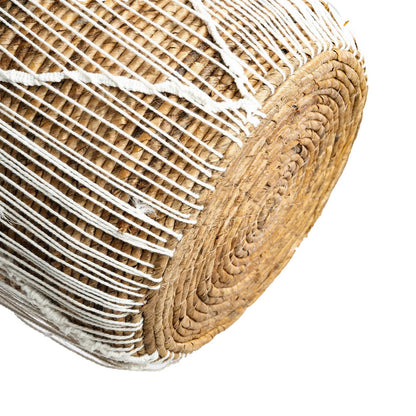 De Straight Stitched Macramé Mand - L