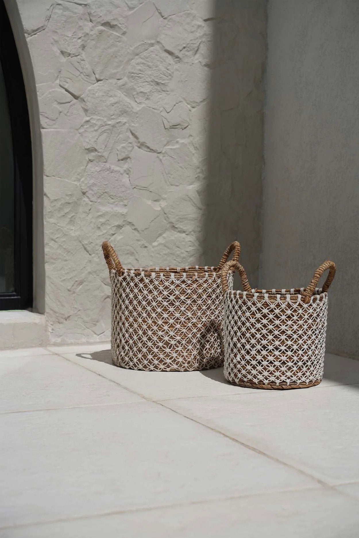 The Crossed Stitched Macrame Basket - Large