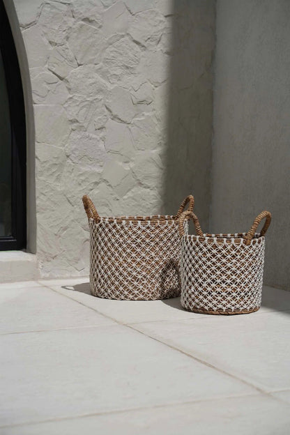 The Crossed Stitched Macrame Basket - Large
