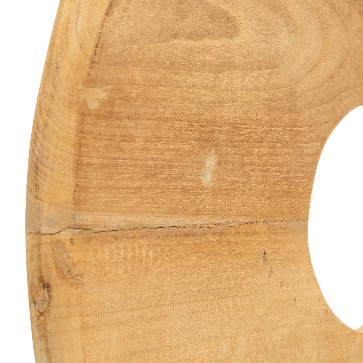 De Teak Disc op Stand Large Bazar Bizar