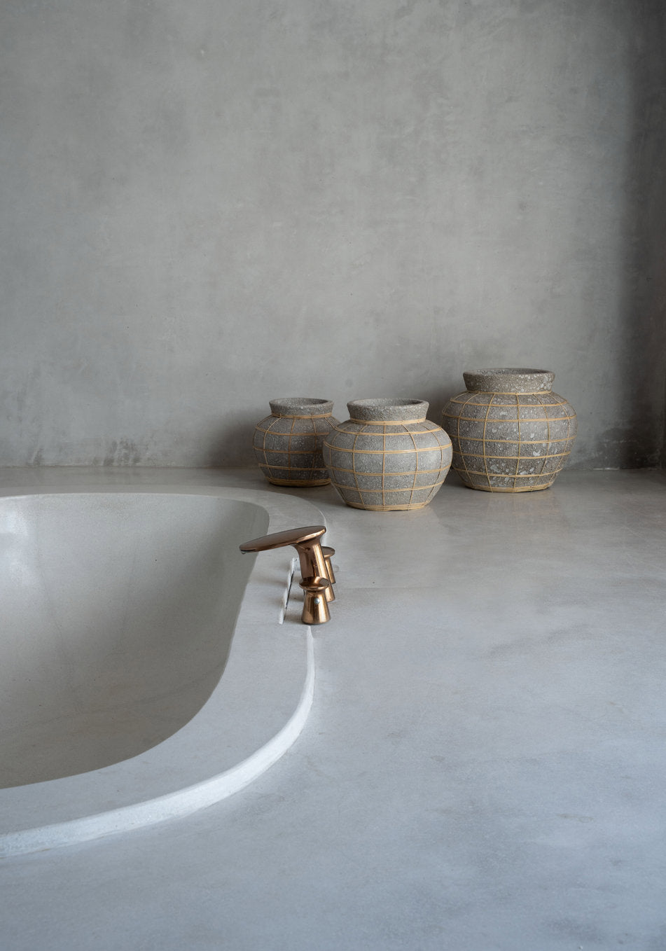 De Belly Vaas - Beton Grijs Naturel - M