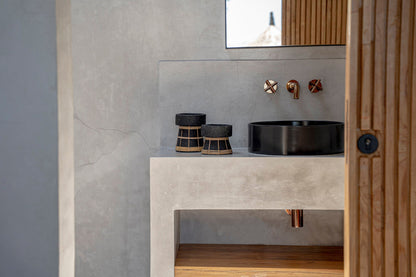 De Serene Kaarsenhouder - Zwart Naturel - S