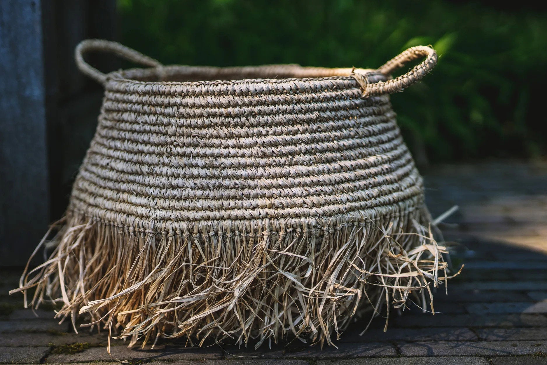 De Raffia Deluxe Mand - Naturel - L