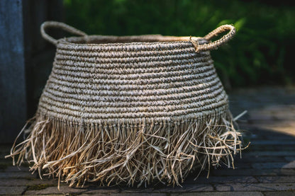 De Raffia Deluxe Mand - Naturel - L