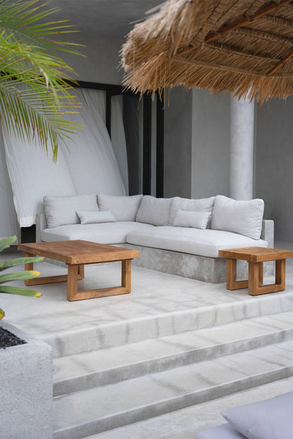 De Reclaimed Teak Bijzettafel Naturel Bazar Bizar