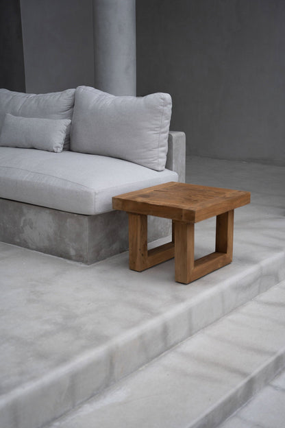 De Reclaimed Teak Bijzettafel Naturel Bazar Bizar