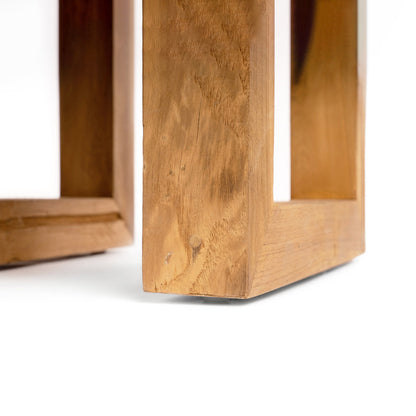 De Reclaimed Teak Bijzettafel Naturel Bazar Bizar