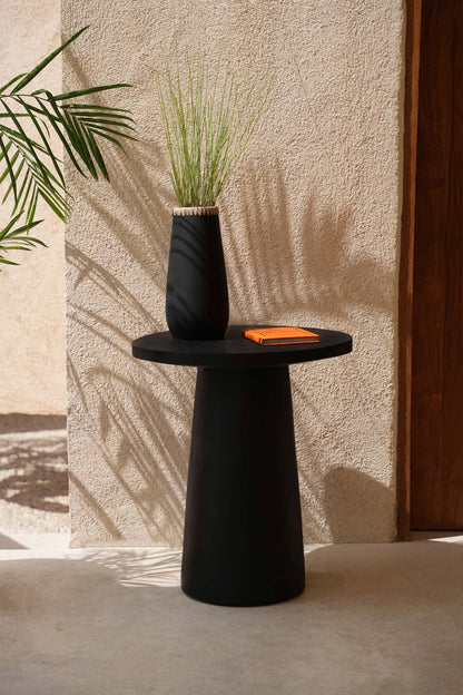 De Timber Conic Bijzettafel Zwart 50 Bazar Bizar