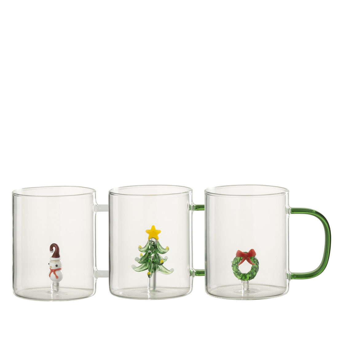 Kerst Drinkglazen Meerkleurig Set van 3 J-Line