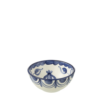 Kleine Hoge Kom Granada Motief Cobalt Blauw/Wit Keramiek J-Line