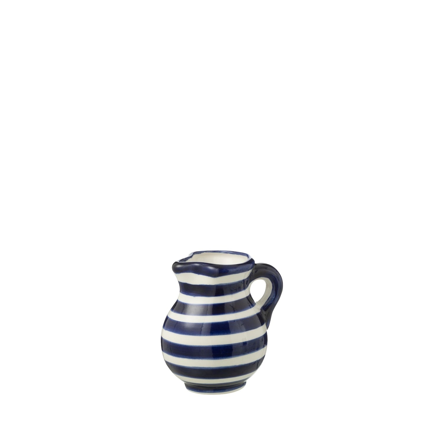 Kleine Kan Granada Strepen Cobalt Blauw/Wit Keramiek J-Line