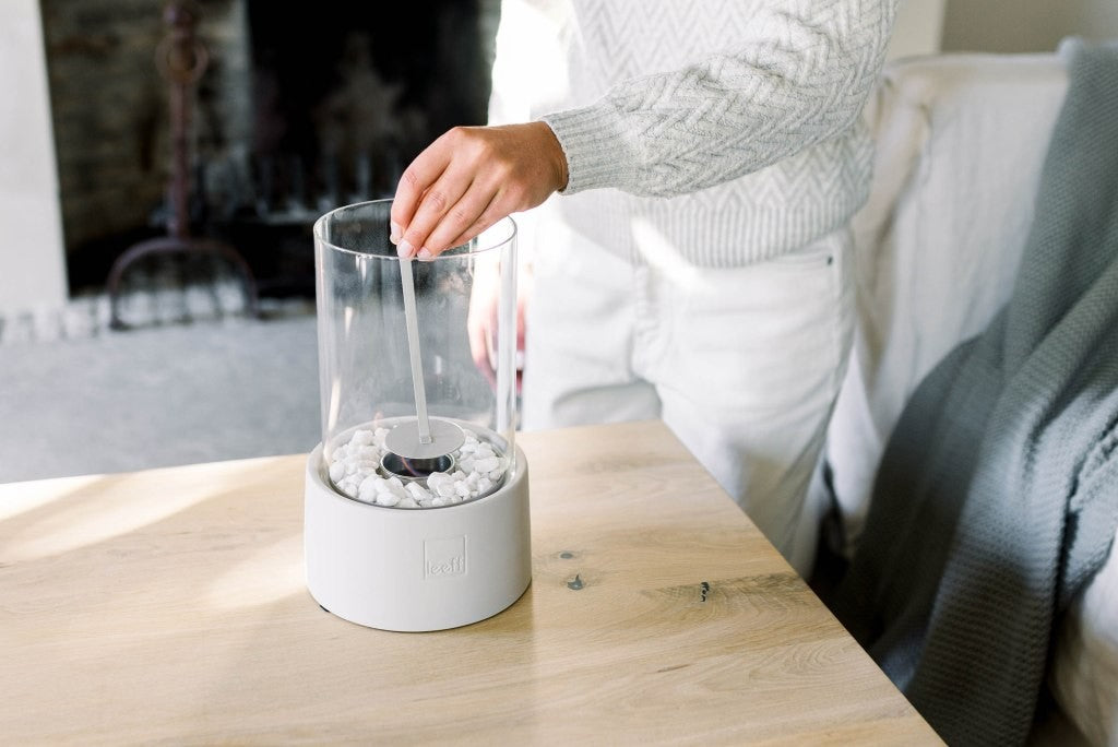 Leeff Stonefire Bio-ethanol Tafelhaard Wit