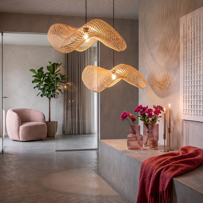 Hanglamp Wave Natural Large Raw Materials