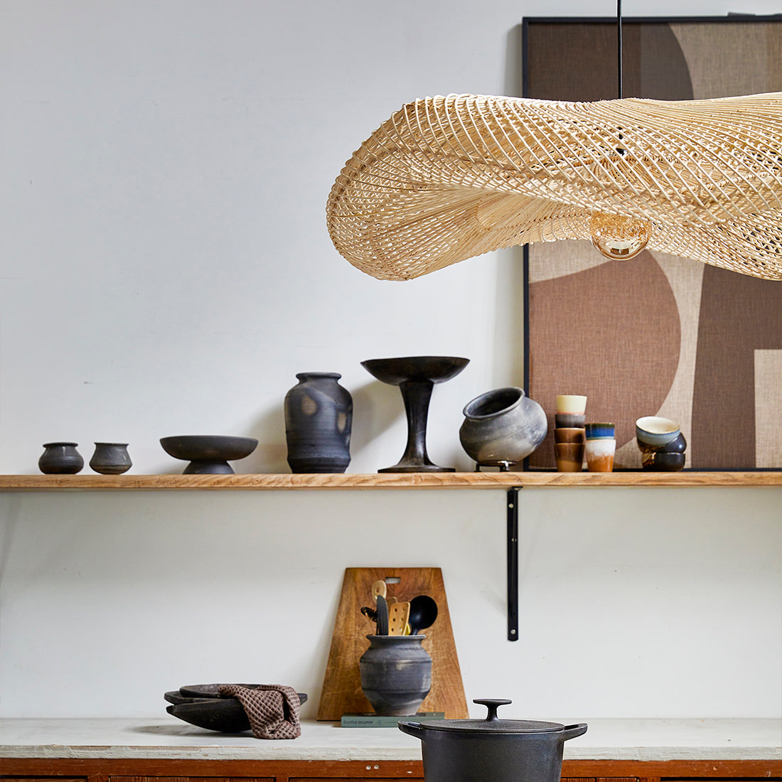 Hanglamp Wave Natural XL Raw Materials