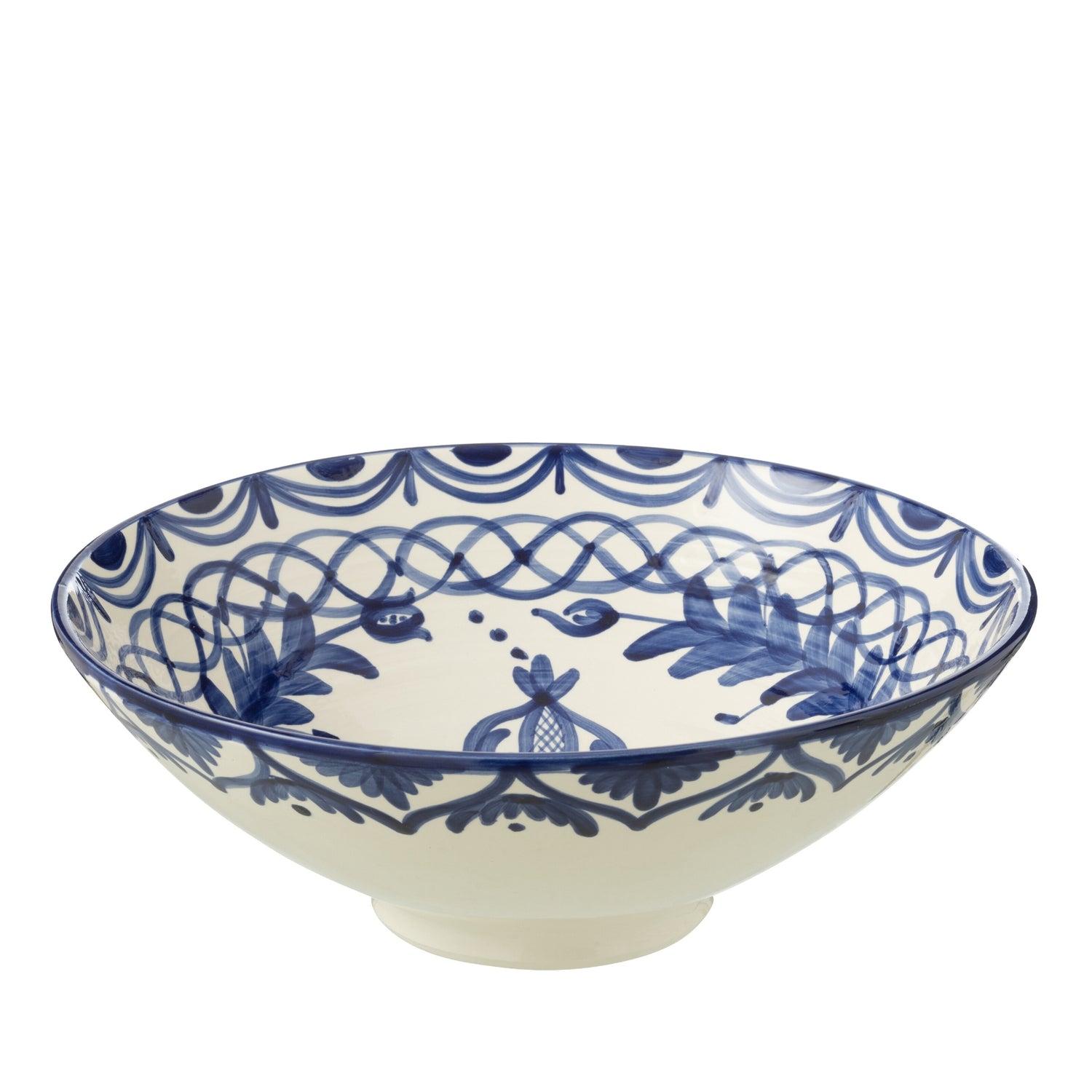 Lebrillo Schaal Granada Motief Cobalt Blauw/Wit J-Line