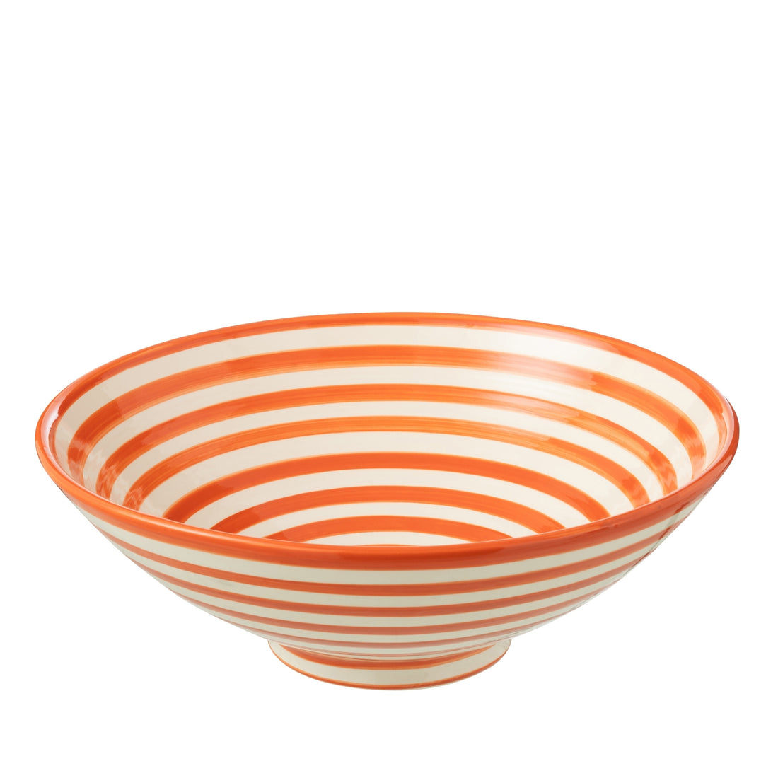 Lebrillo Schaal Granada Strepen Oranje/Wit J-Line