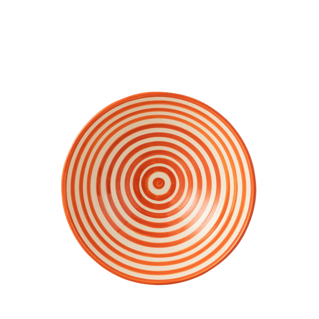 Lebrillo Schaal Granada Strepen Oranje/Wit J-Line