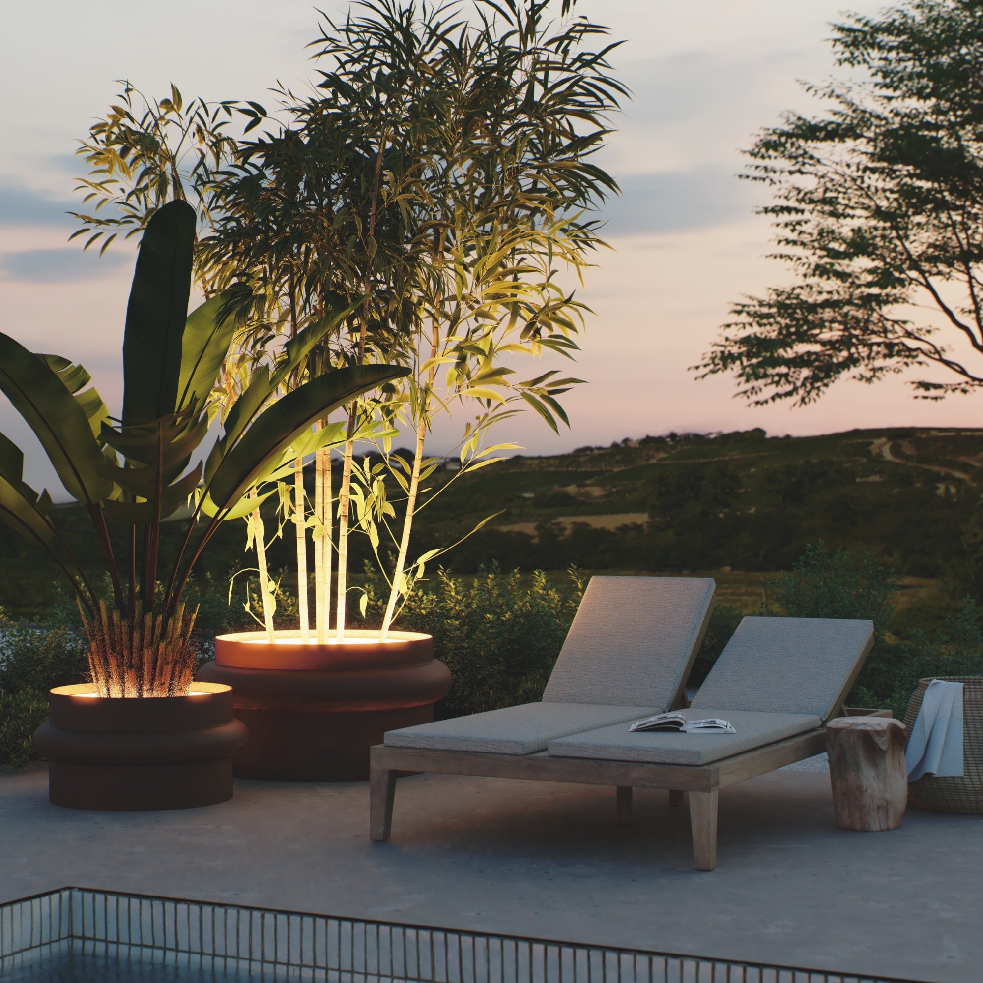 MAZU Nautilus Luxe LED Plantenpot Ivoor