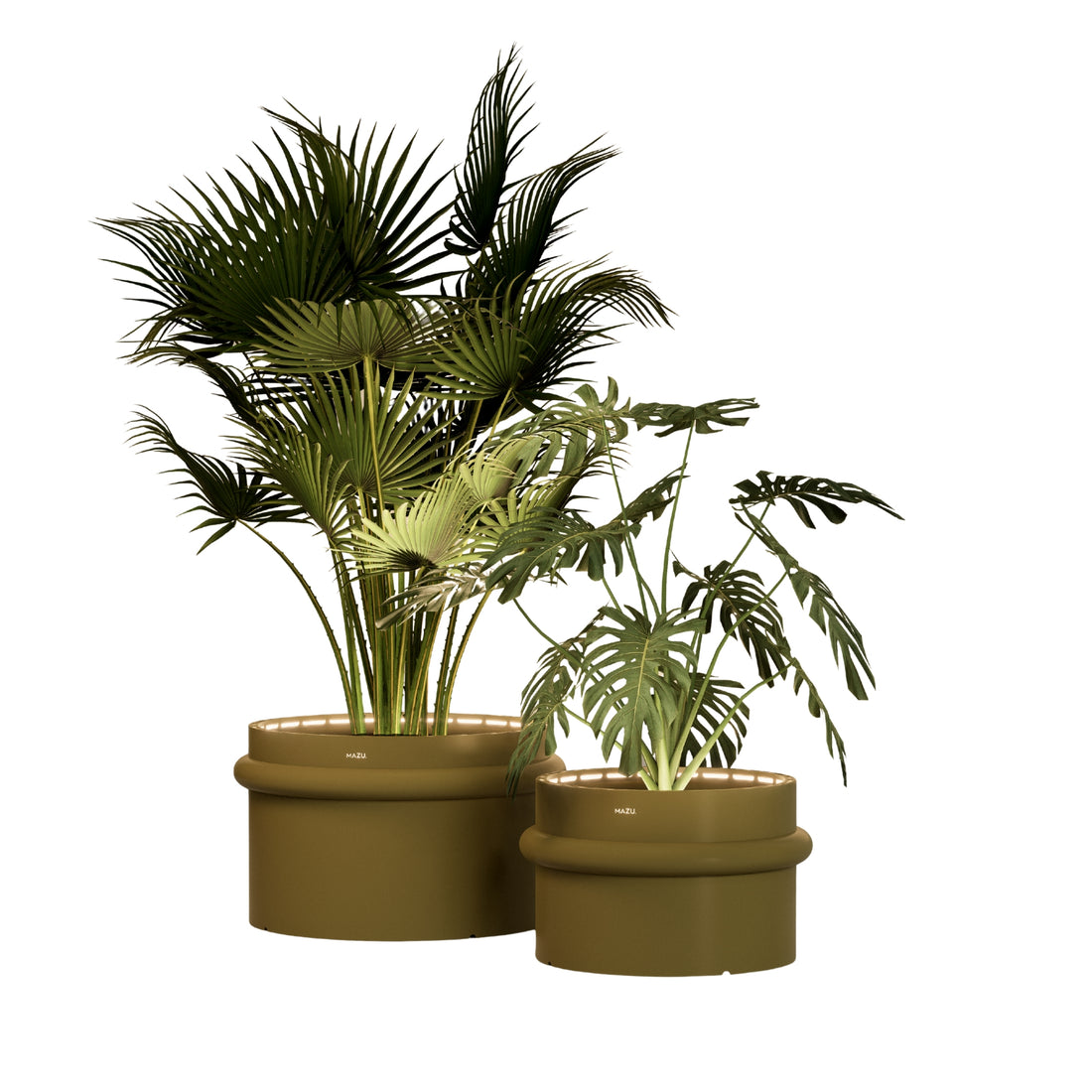 MAZU Nautilus Luxe LED Plantenpot Brons