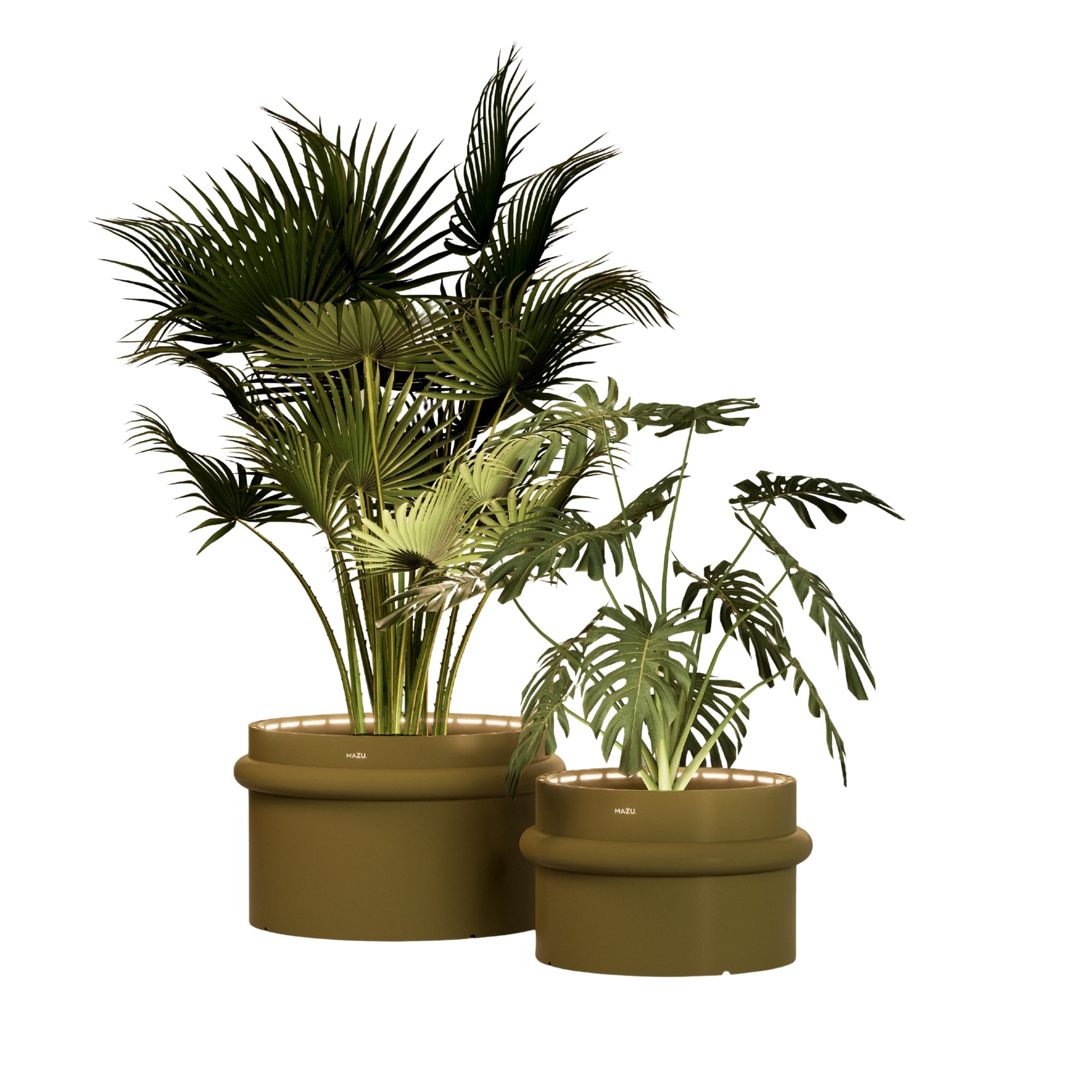 MAZU Nautilus Luxe LED Plantenpot Brons