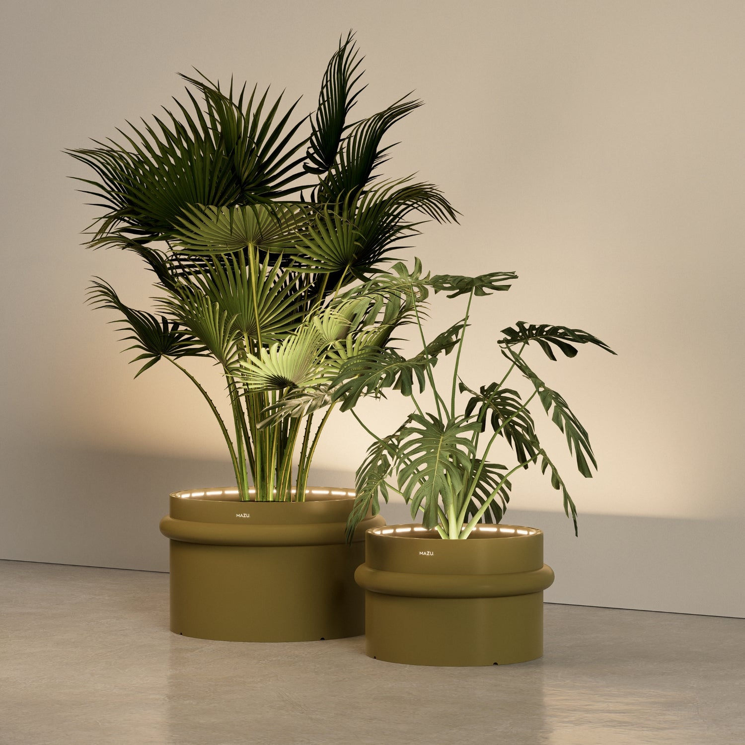 MAZU Nautilus Luxe LED Plantenpot Brons