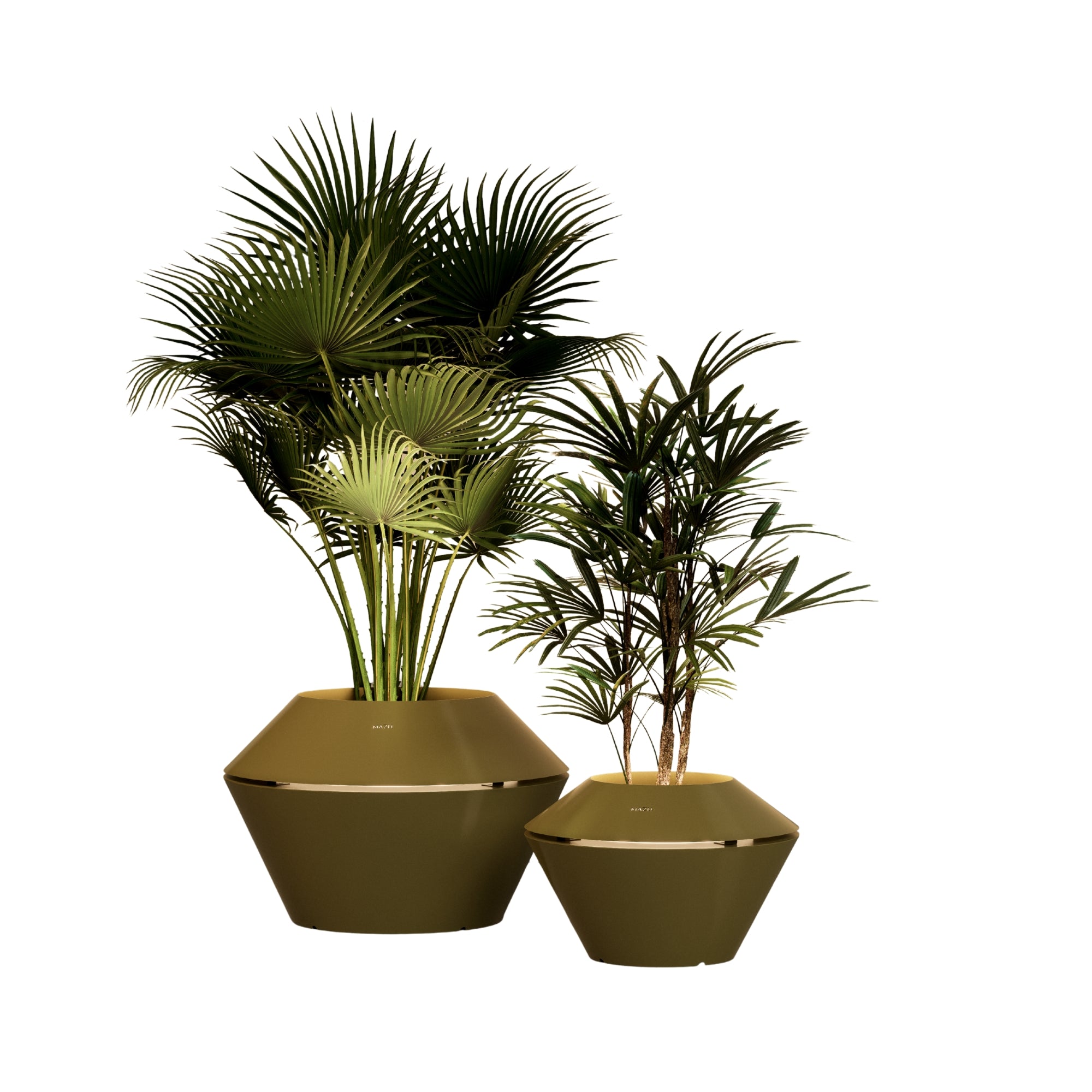 MAZU Oyster Luxe LED Plantenpot Brons