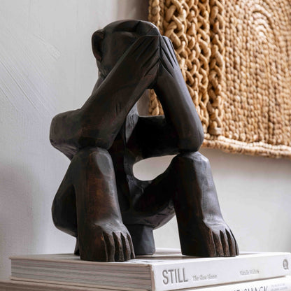 Beeld Monkey Say Nothing MUST Living