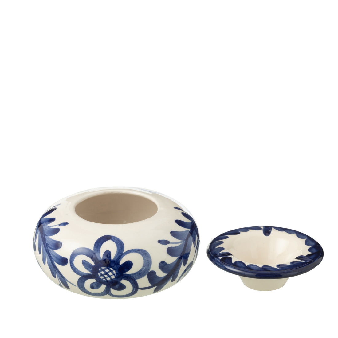 Grote Asbak Granada Motief Cobalt Blauw/Wit Keramiek J-Line