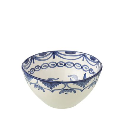 Medium Hoge Kom Granada Motief Cobalt Blauw/Wit Keramiek J-Line