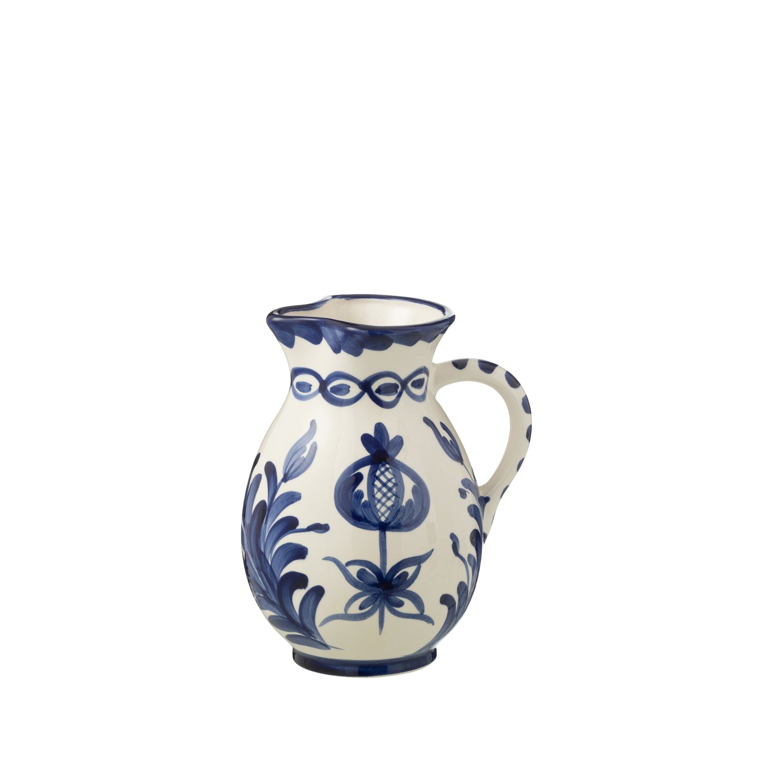 Medium Kan Granada Motief Cobalt Blauw/Wit Keramiek J-Line