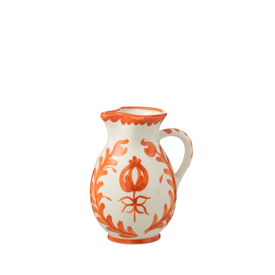 Medium Kan Granada Motief Oranje/Wit Keramiek J-Line