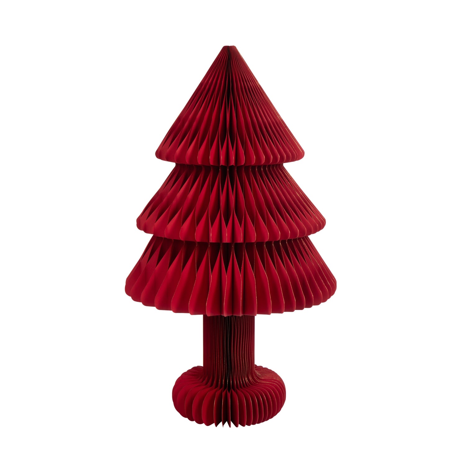 Kerstboom Vouwbaar Papier Kerstrood Large H100cm J-Line