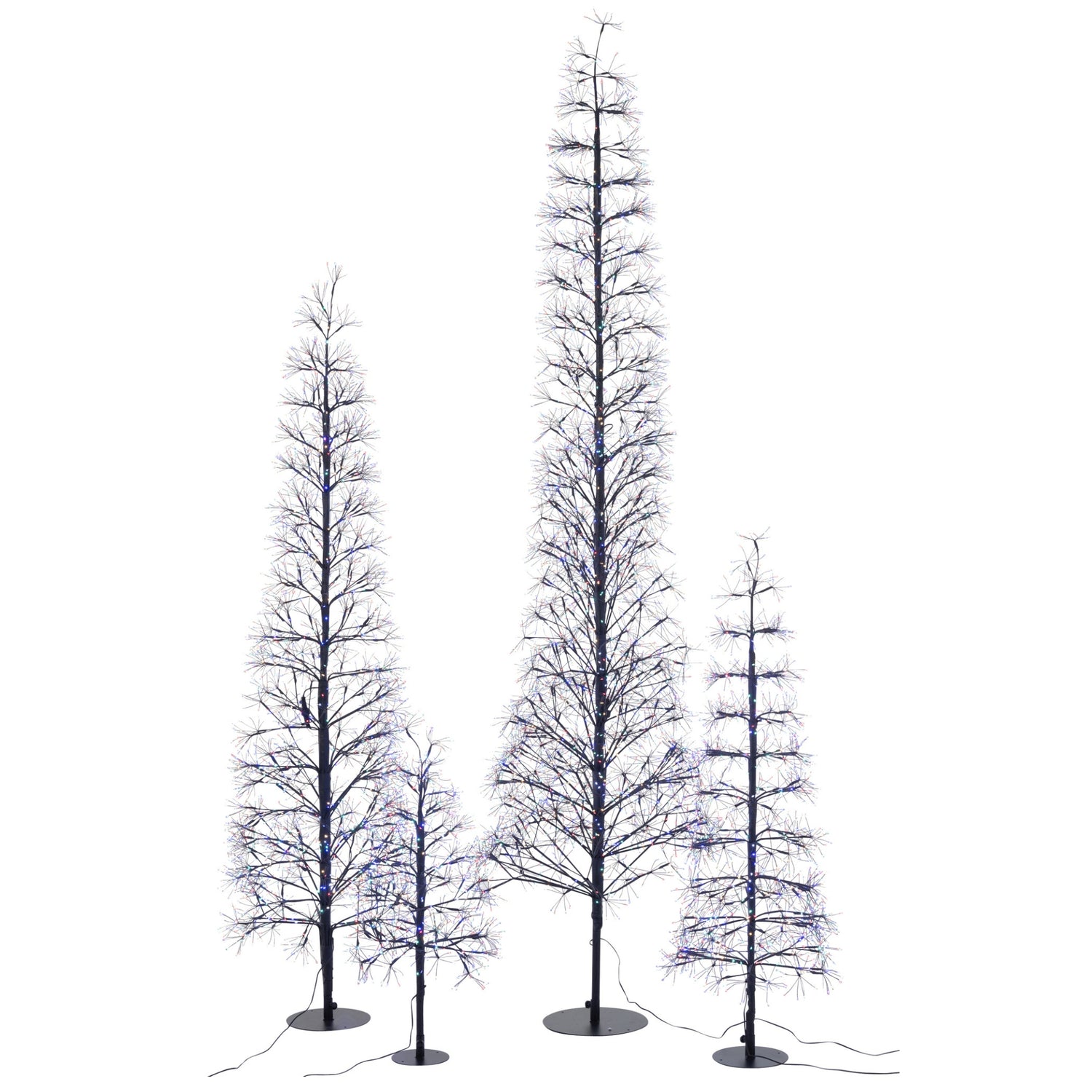 Kerstboom Led Multicolor Lichten Ijzer Zwart Extra Large H240cm J-Line